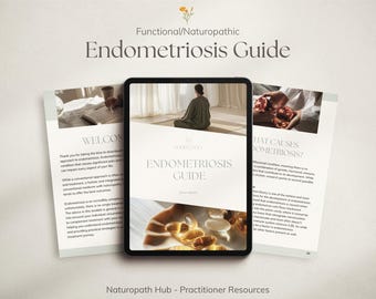 Endometriosis Booklet, PLR Ebook, Editable, Canva Template, For Naturopaths, Nutritionists, Health Practitioners