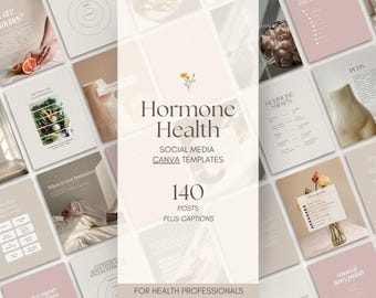 Hormone Social Media Post Canva Templates, Detailed, Womens Health Instagram, For Naturopaths, Nutritionists, Functional Practitioners