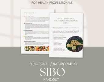 Holistic SIBO Handout | White Label | Editable | Canva Template | For Health Professionals