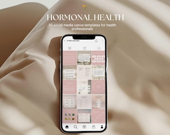 Hormone Health Instagram Posts | 70 Canva Templates for Naturopaths, Nutritionists & Health Practitioners