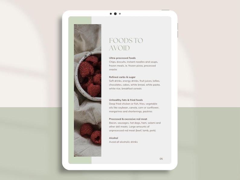 Anti-inflammatory meal plan Canva