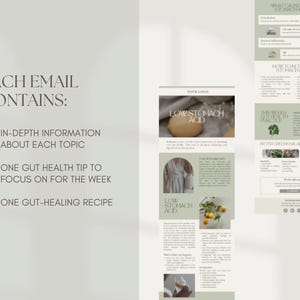 Gut health email series canva template