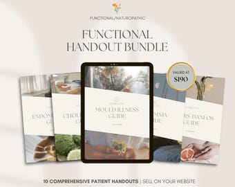 Client Handout Bundle | 10 Naturopathic and Functional Health Handouts | Editable Canva Templates