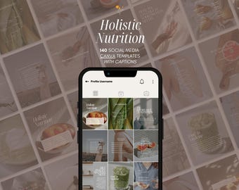 Nutritionist Social Media Templates | Canva | For ND's, Naturopaths, Holistic Health Professionals