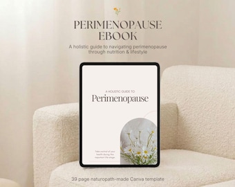 Perimenopause Ebook | Menopause Nutrition | Women's Health Resource | Canva Template For Naturopaths, Nutritionists