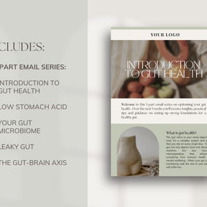 Gut health email series canva template