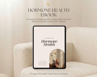 Hormone Balance Ebook Canva Template For Naturopaths, Nutritionists, Functional Practitioners