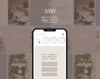 SIBO Instagram Canva Templates | For Naturopaths, Functional Medicine Practitioners, Nutritionists
