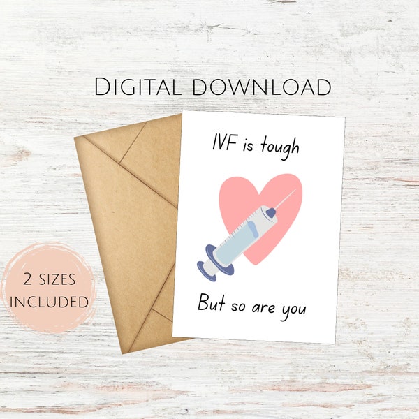 IVF Card greeting card for women and men going through fertility treatment mother to be infertility mothers day