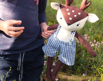 Juguetes de animales de peluche Woodland Handmade Art Dolls Nursery Decor Regalo para bebés recién nacidos Baby shower Ciervos Regalo del día de las madres