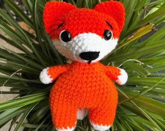 crochet fox stuffed animal