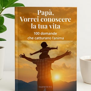 Diario per Papà da Stampare – 100 Domande sulla Sua Vita – Regalo Unico da Figlio o Figlia – Ricordi da Conservare – Download Digitale