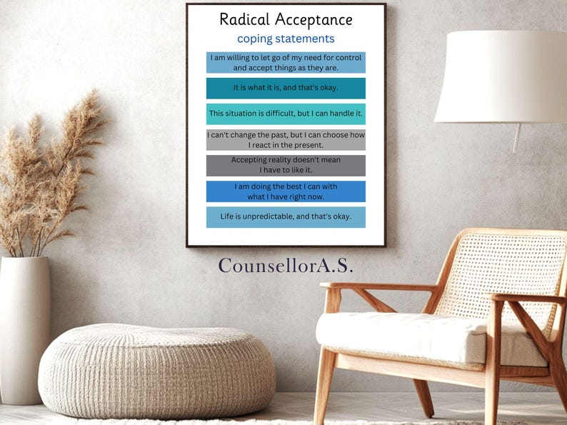 Radical Acceptance Coping Statements - Coping Strategies, Emotional ...
