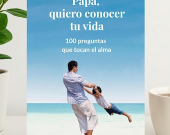 Diario para Papá en Español • Libro de Recuerdos Imprimible • Regalo Emotivo Día del Padre • 100 Preguntas Guiadas • PDF Descargable