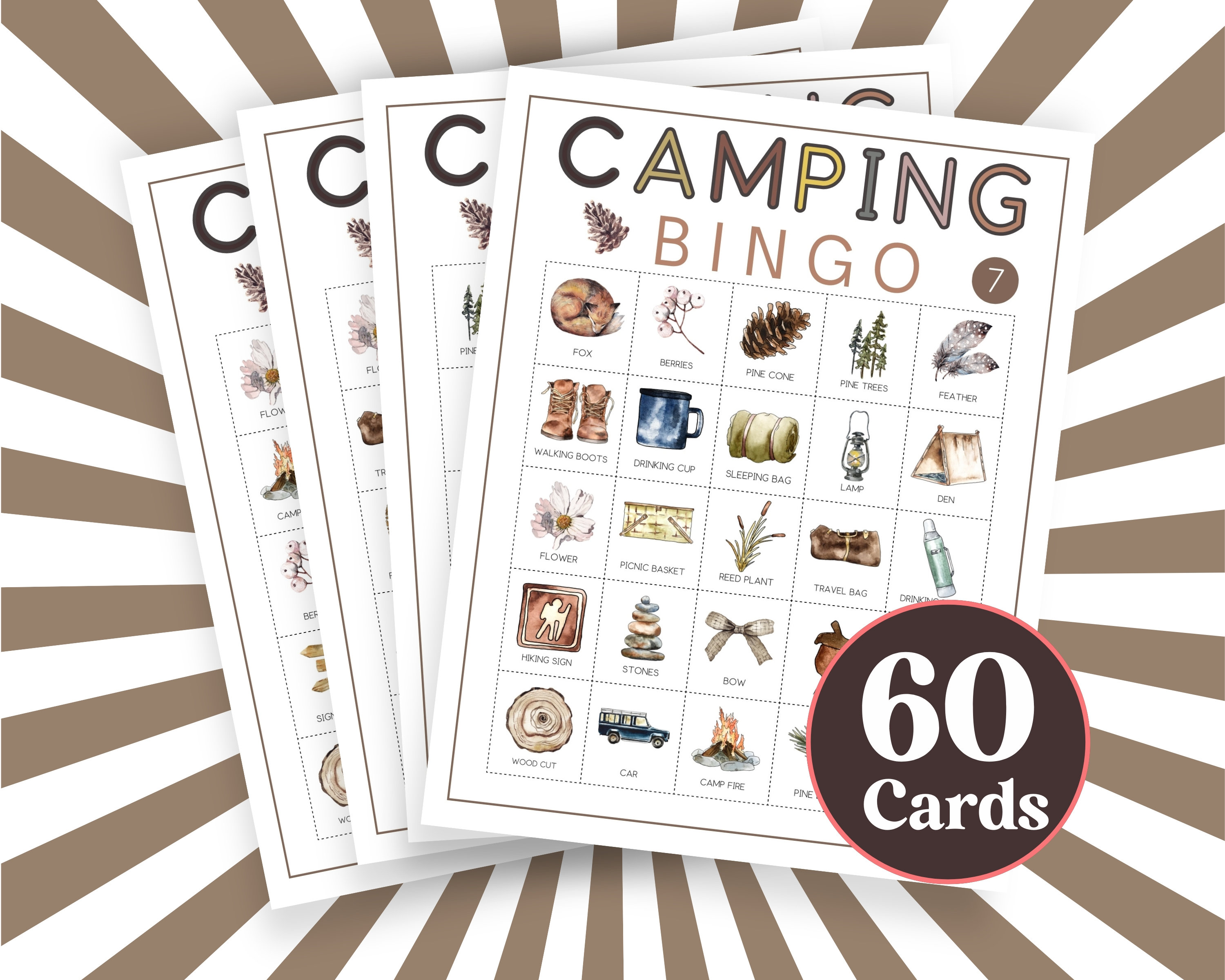 Printable Bingo Game | Campfire Games | Summer Camp Bingo for Kids ...
