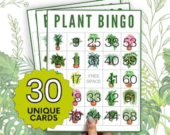 Gra Plant Bingo: 30 wyjątkowych kart, rodzinny wieczór gier (PDF)
