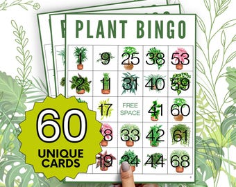 Gra Plant Bingo: 60 wyjątkowych kart, rodzinny wieczór gier (wersja cyfrowa do pobrania)