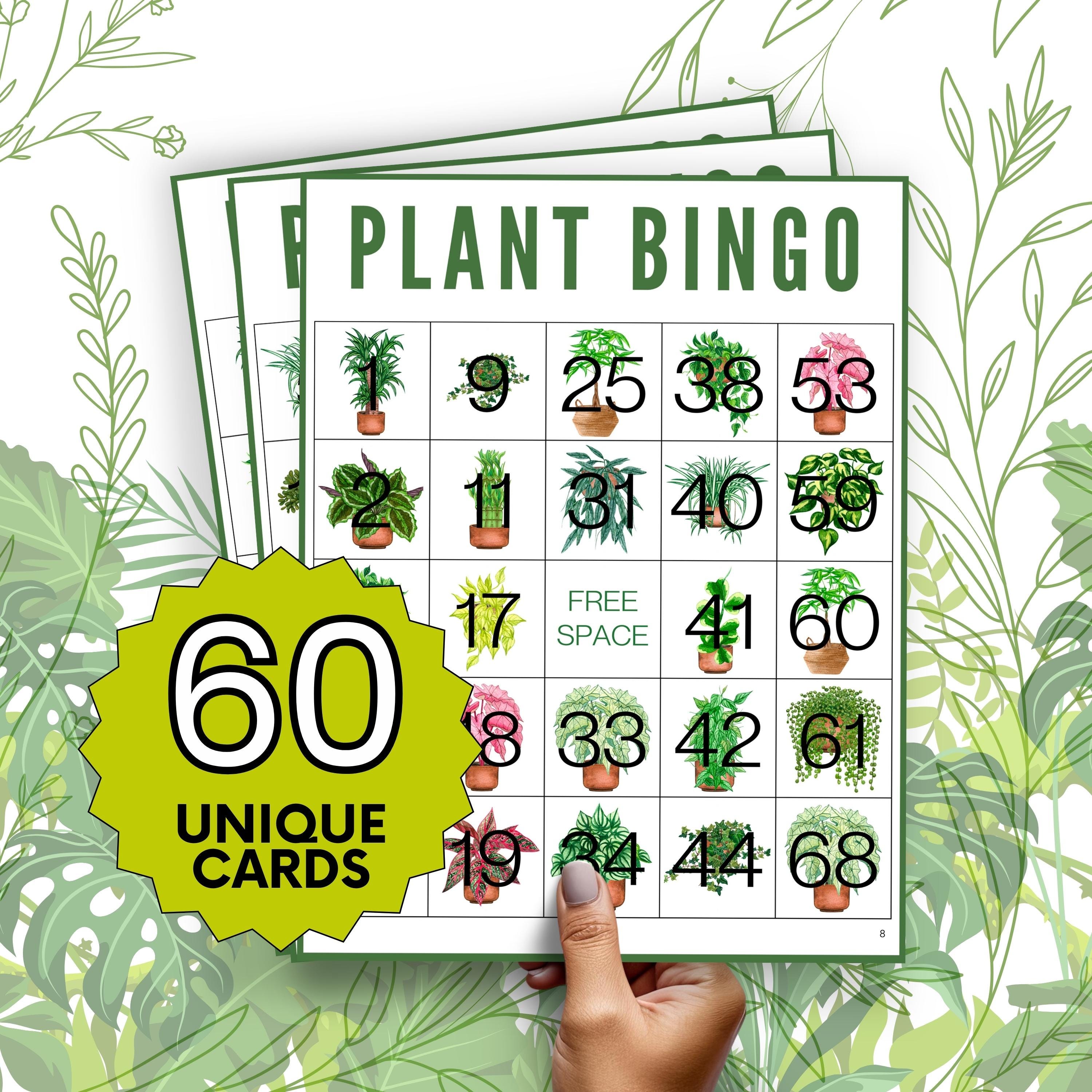［新品きれいな稀少品］植木等の CD ビンゴゲーム［A］ 植物ビンゴゲーム：60枚のユニークなカード、ファミリーゲームナイト