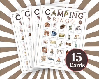 Jeu de bingo en camping : bingo avec images pour enfants (activité PDF)