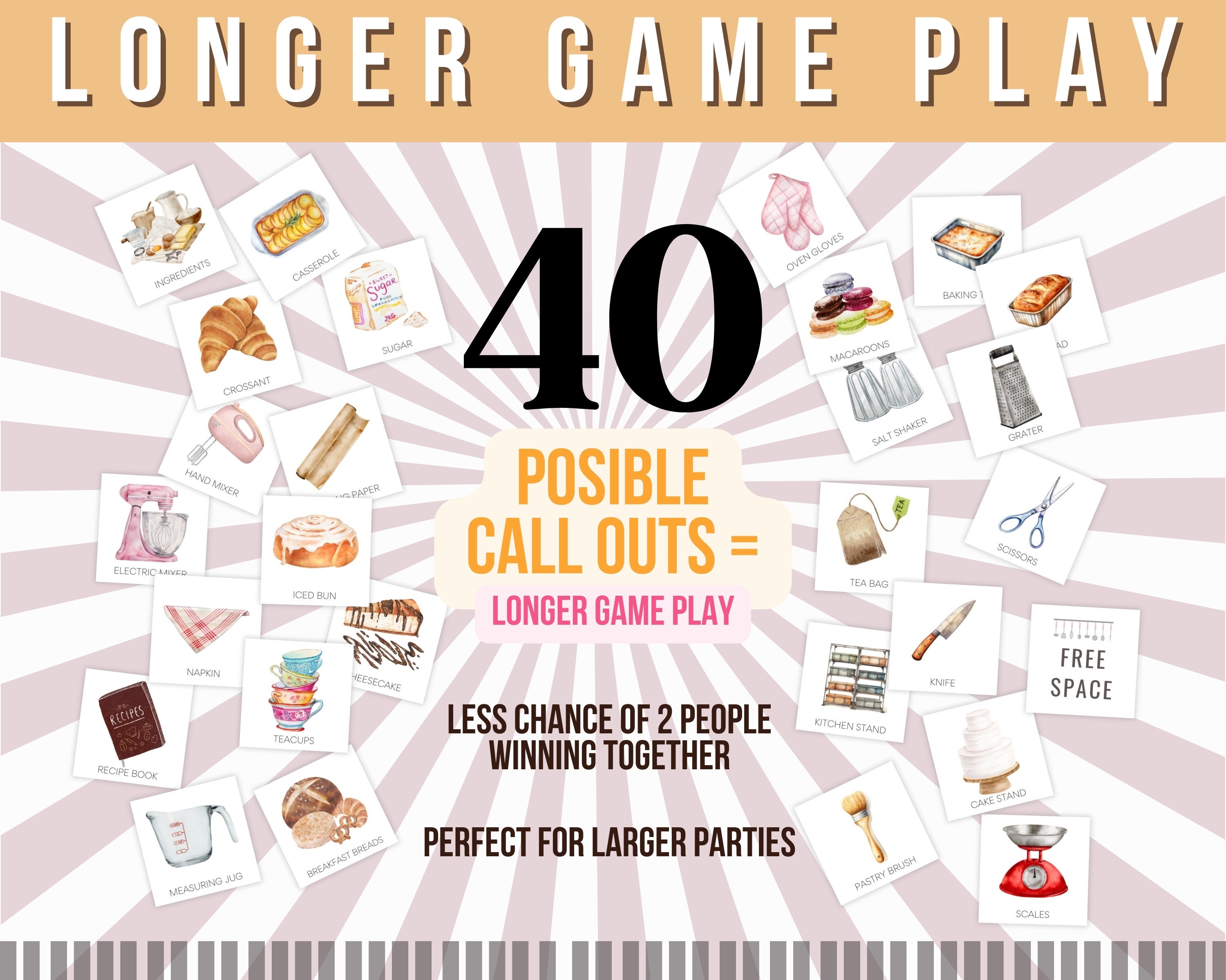 Personalised Bingo Cards, Custom Party Bingo Game, Other Sets Available ...