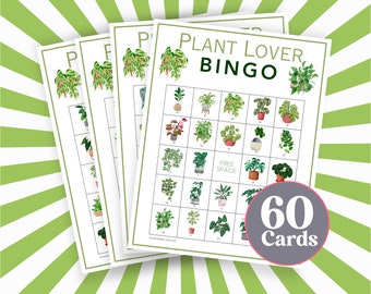 Bingospel Plant Lover: 60 unieke kaarten (digitale download)