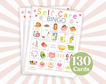 Bingo della cura di sé stampabile: gioco per il benessere in famiglia (download digitale)