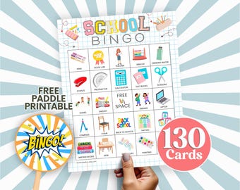 新学期ビンゴ：印刷可能なカード130枚、教室ゲーム（PDF）