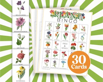 Flower Bingo Printable Cards: Garden Party Game (Digital Download)