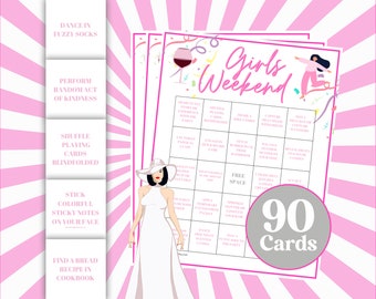 Girls Weekend Bingo Game: 90 Printable Cards (Digital Download)