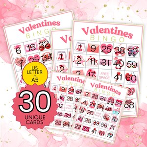 Jogo de bingo do Dia dos Namorados, conjunto de cartas divertido para crianças e família, atividade única para a festa dos namorados, jogo para impressão B62