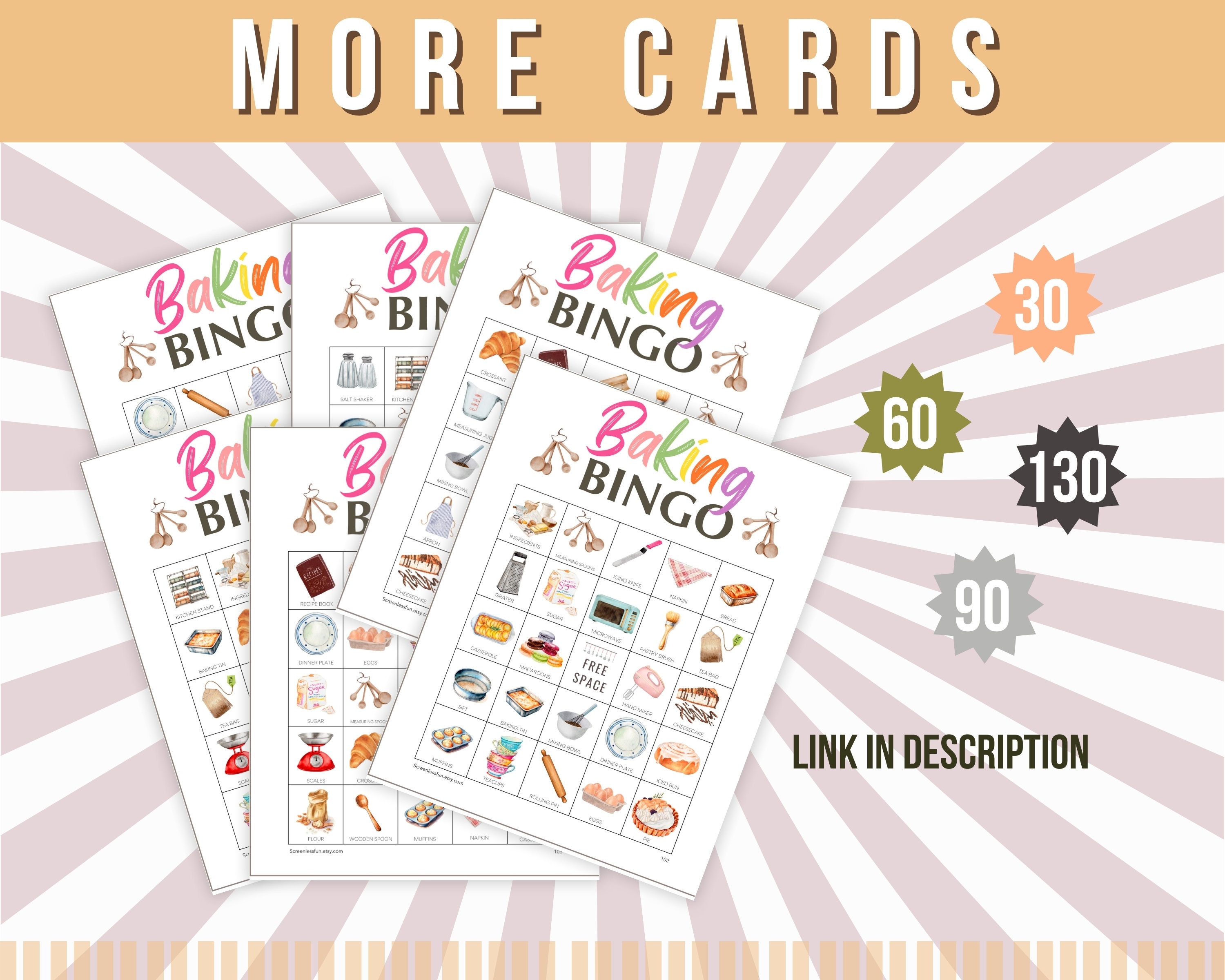 Personalised Bingo Cards, Custom Party Bingo Game, Other Sets Available ...