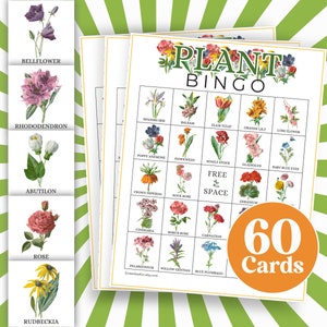 Bingo o tematyce kwiatowej do wydrukowania, bingo o tematyce kwiatowej w ogrodzie, gra na baby shower w ogrodzie, bingo kwiatowe na baby shower, kwiaty bingo dla dzieci B67