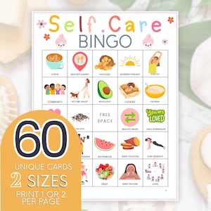 Mindful Bingo Printable Game, Self Care bingo game, Wellness self care routine, Busy Moms bingo, Journal Bingo Game, Habit Bingo Game B22