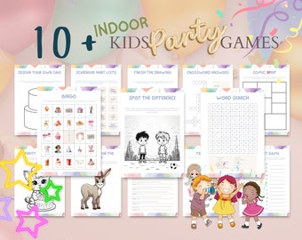 Barnkalasspel: Bingo, Ordsökning, Skattjakt (Utskrivbar PDF)