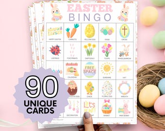 Wielkanocna gra w bingo: 90 wyjątkowych kart, rodzinna zabawa (pobierz plik PDF)