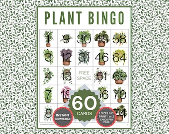 ［新品きれいな稀少品］植木等の CD ビンゴゲーム［B］ ガーデニングクラブ、植物交換会、植物パーティー向けの印刷可能な植物