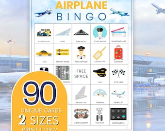 Airport Code Bingo Game: Aviation Travel Theme (PDF Download, 100 ...