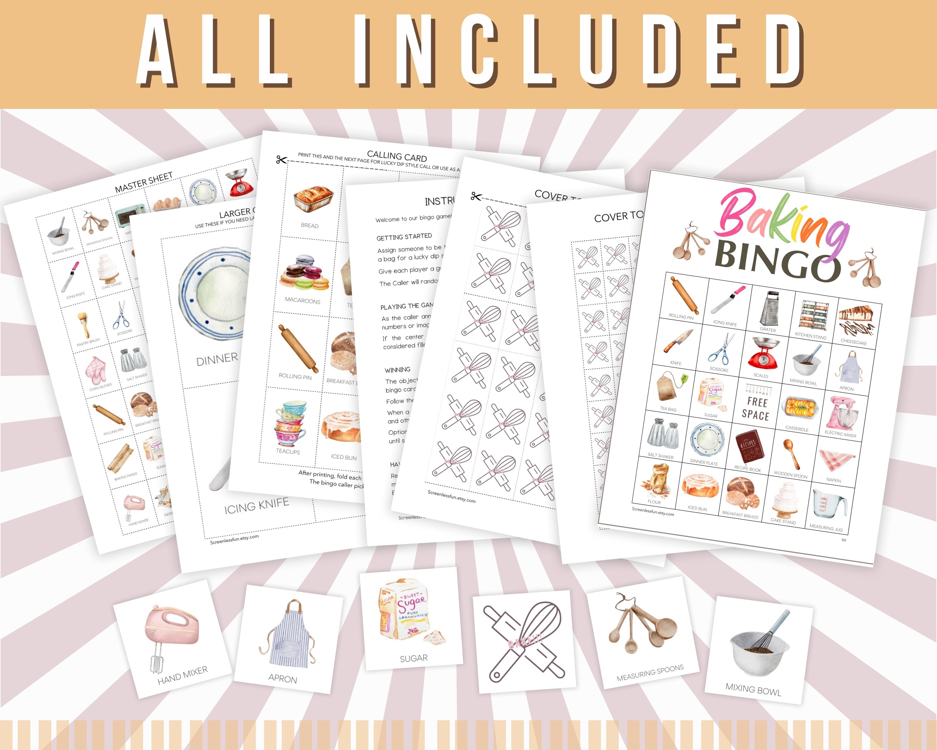 Personalised Bingo Cards, Custom Party Bingo Game, Other Sets Available ...