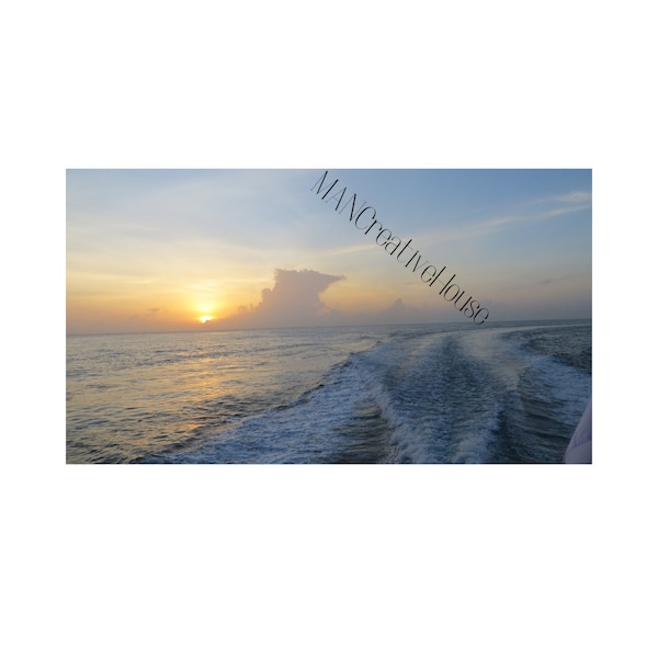 Picture with sea view from the boat in Indonesia