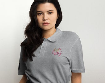 Fun and durable Cat Lady polo shirt for you ladies, instant wardrobe upgrade.