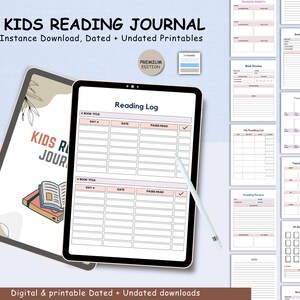 Diario de lectura personalizado para niños, diario infantil personalizado, cuaderno de registro de lectura, regalo para amantes de los libros, recuerdo literario