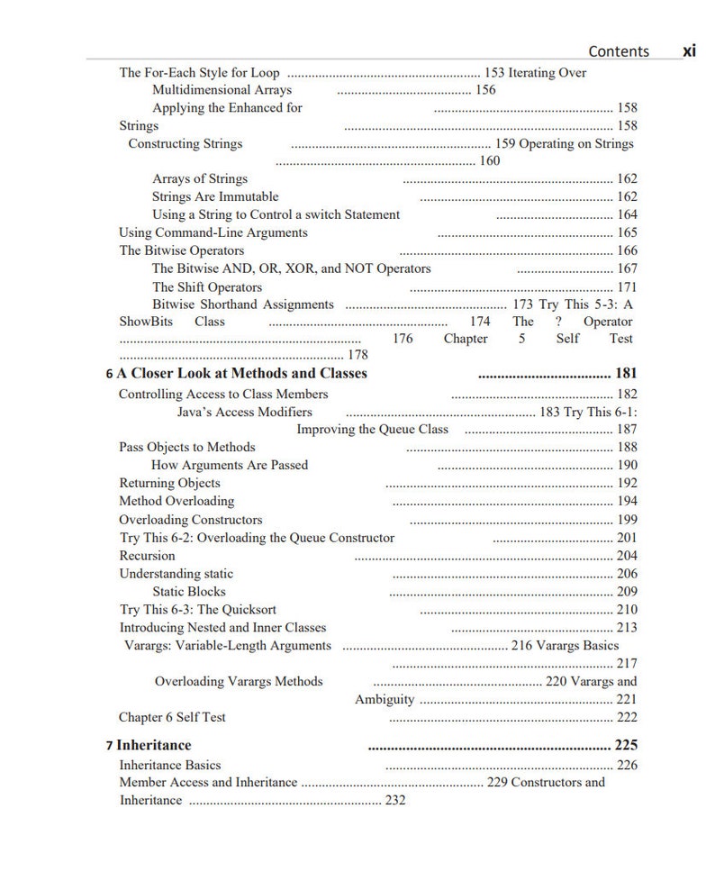 May include: A book cover with the title "A Closer Look at Methods and Classes" and the page numbers 181-187. The book is about Java programming and covers topics like access modifiers, overloading methods, and recursion.