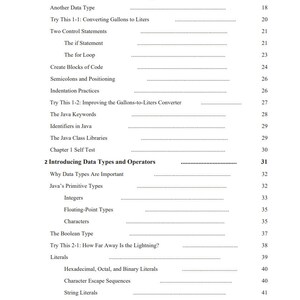 May include: A book cover with the title "Introducing Data Types and Operators" and a page number of 31. The book is about Java programming and covers topics like primitive data types, integers, floating-point types, characters, and the Boolean type.