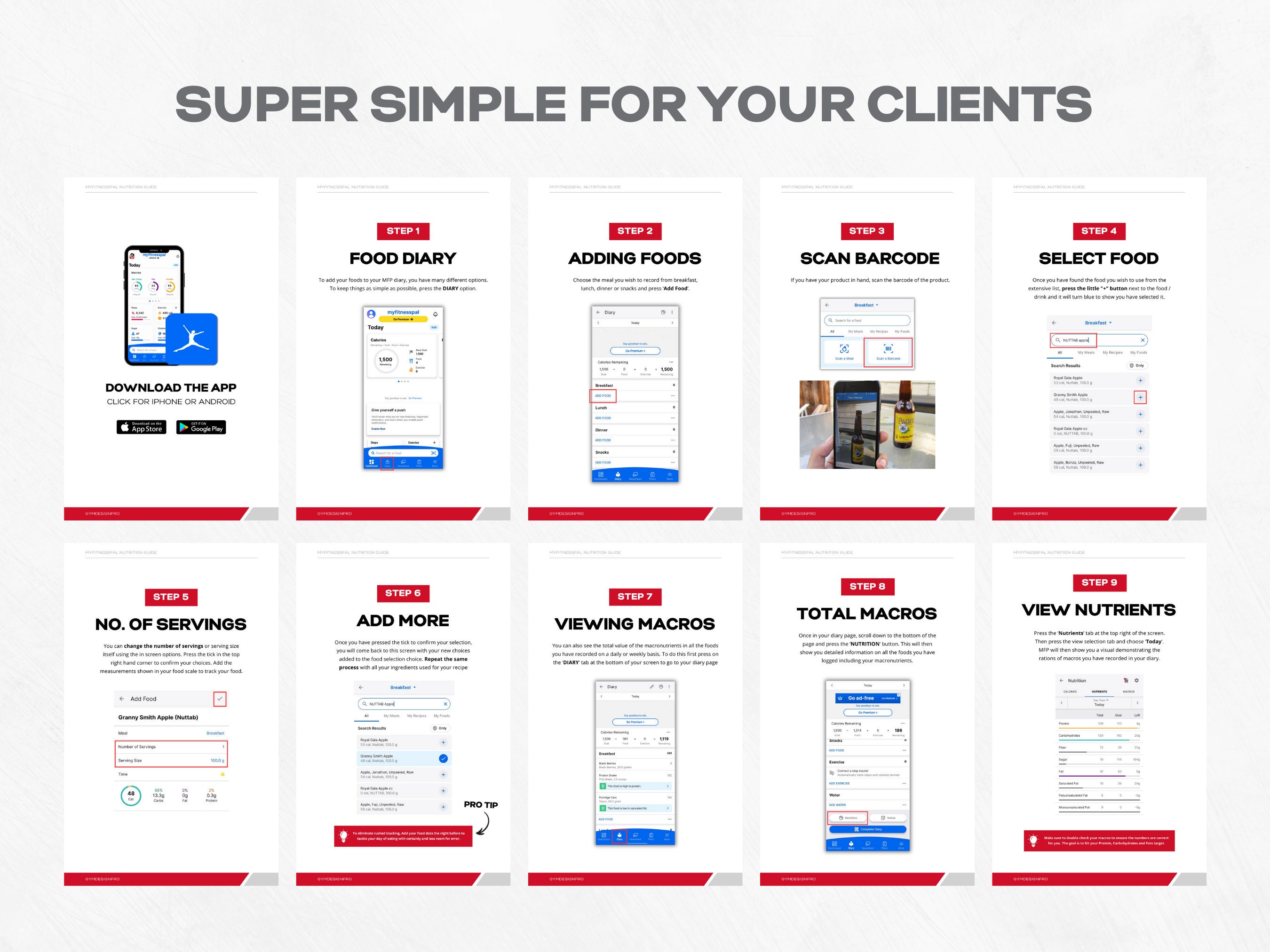Myfitnesspal Nutrition Tracking Guide Template, Health Diet Meal ...