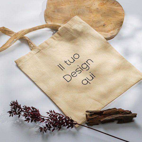 Shopper in cotone, Borsa da spalla personalizzata, Shopper Personalizzabile