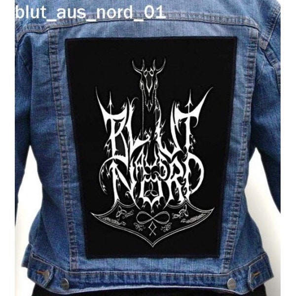 Vintage-Inspired Sublimated Iron-On Backpatch: Iconic Tribute to Blut Aus Nord