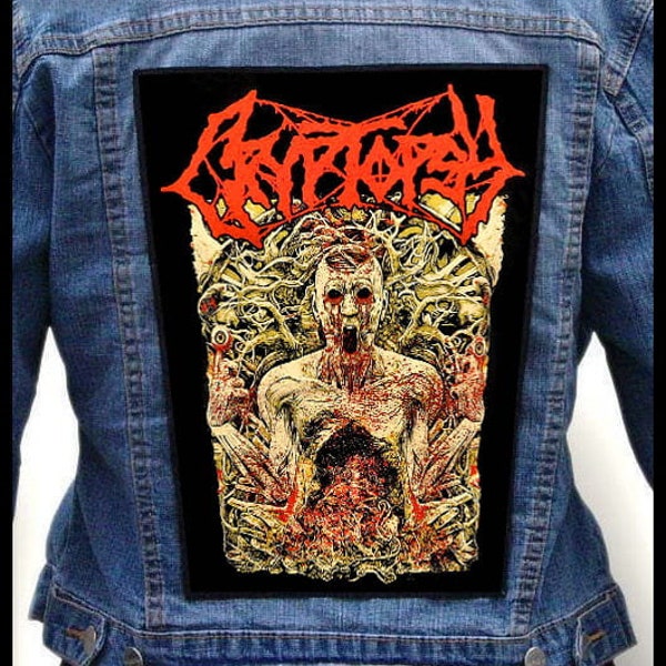 Vintage-Inspired Sublimated Iron-On Backpatch: Iconic Tribute to Cryptopsy   Corpse