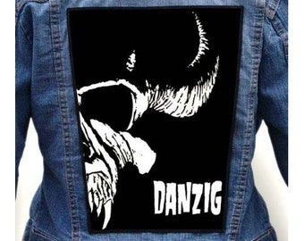 Vintage-Inspired Sublimated Iron-On Backpatch: Iconic Tribute to Danzig