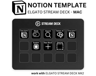 Notion Template - Elgato Stream Deck MK2 (Mac Version)