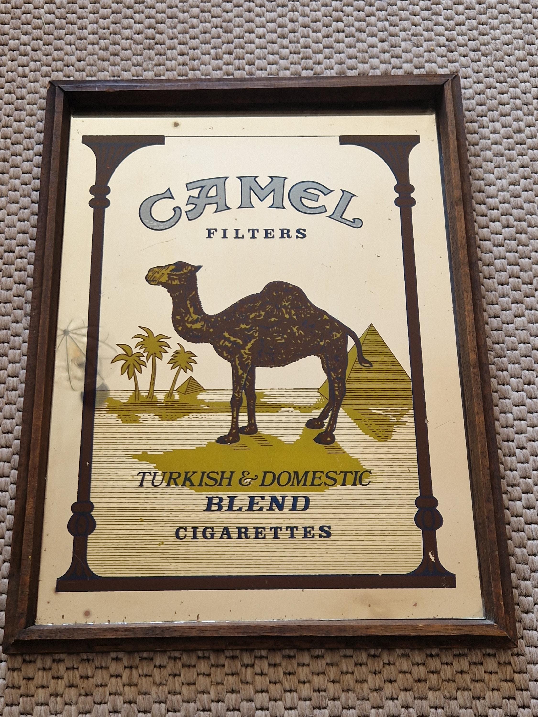 camel cigarettes mirror Vintage Camel Cigarettes Advertising Mirror, 1960s/70s Nostalgia, Iconic  Dromedary Motif